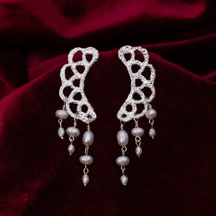 White Pearl Melanie Earrings