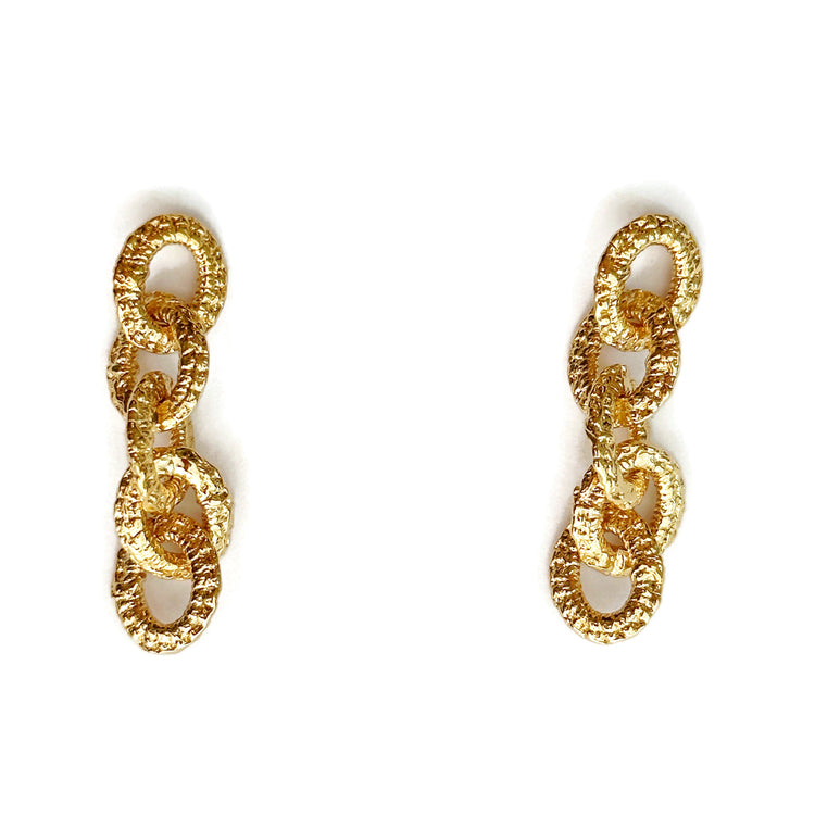 Gina Short Chain Earrings - Solid Gold