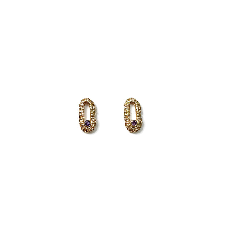 Abbi Studs in Gold + Gemstones