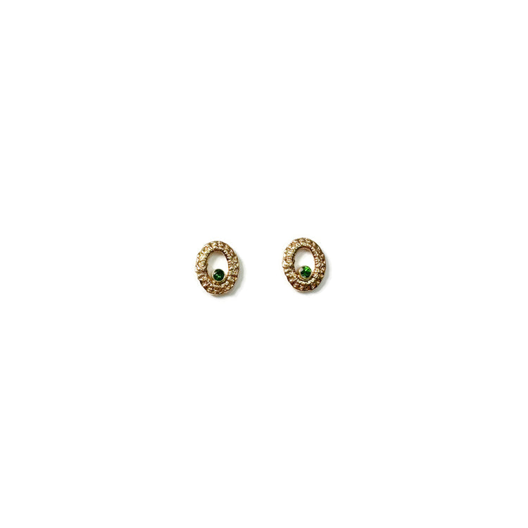 Nancianna Studs in Gold + Gemstones