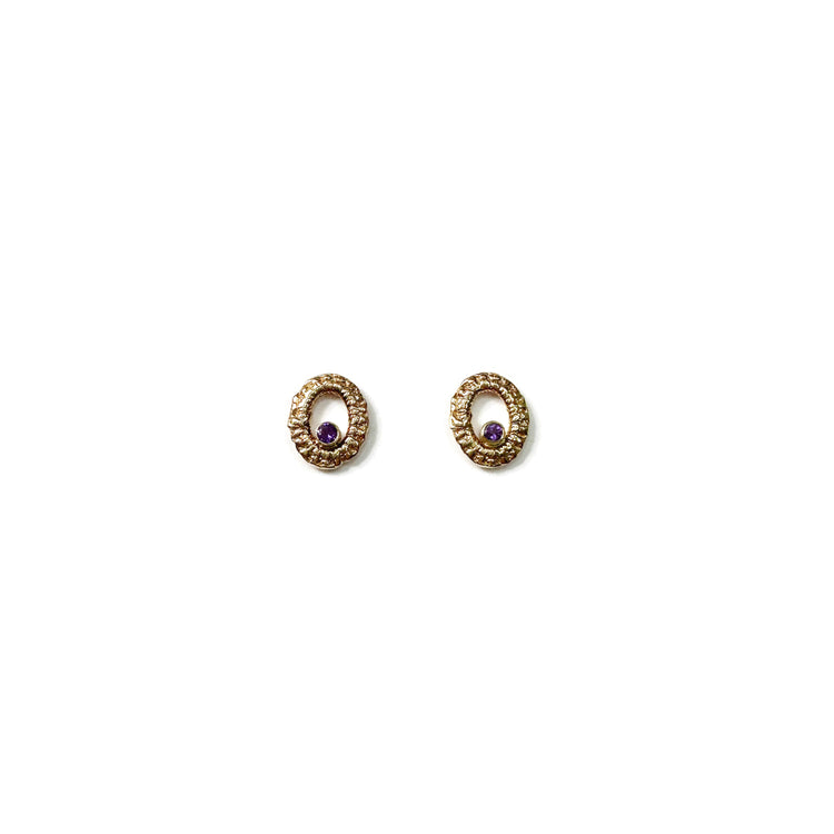 Nancianna Studs in Gold + Gemstones