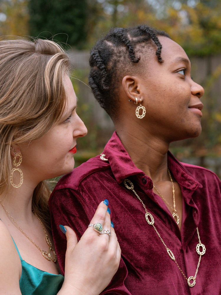 Small Laurel Hoops