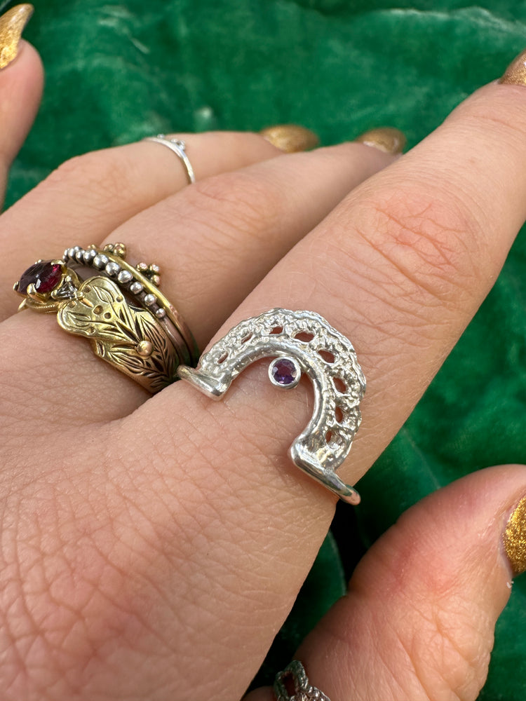 Monica Ring in Silver + Gemstone