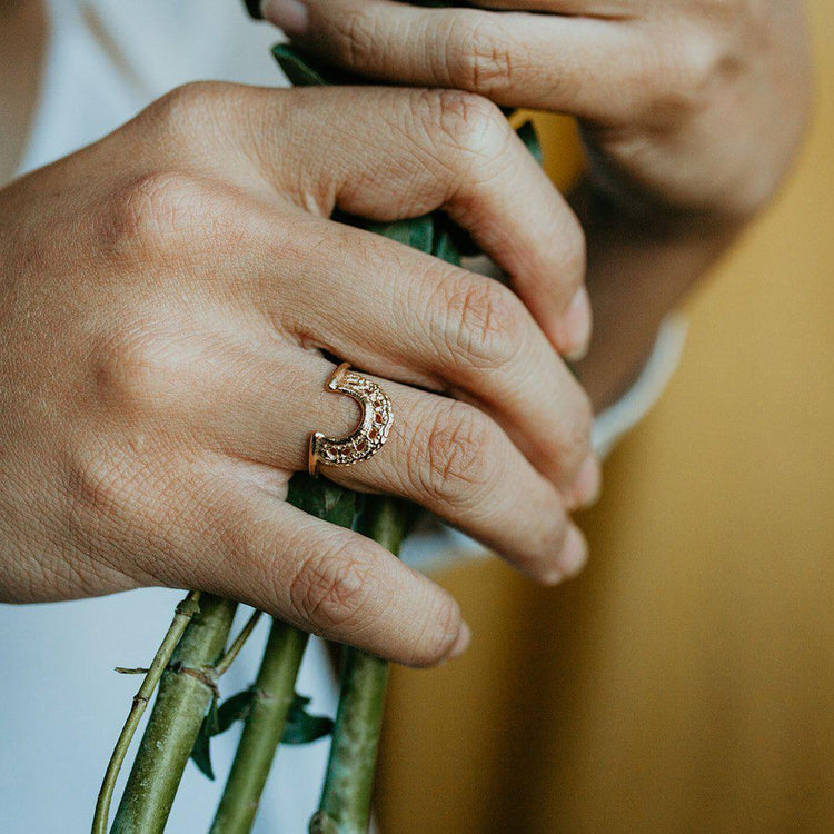 Lace Halo Ring // Silver or Gold Lace Ring-Rings-Twyla Dill-3.5-Sterling Silver-Seattle Jewelry-Handmade Jewelry-Seattle Jeweler-Twyla Dill