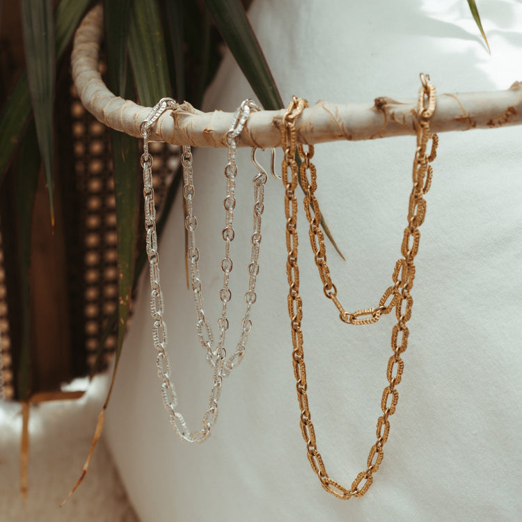 Taylor Paperclip Chain Necklace - Solid Gold