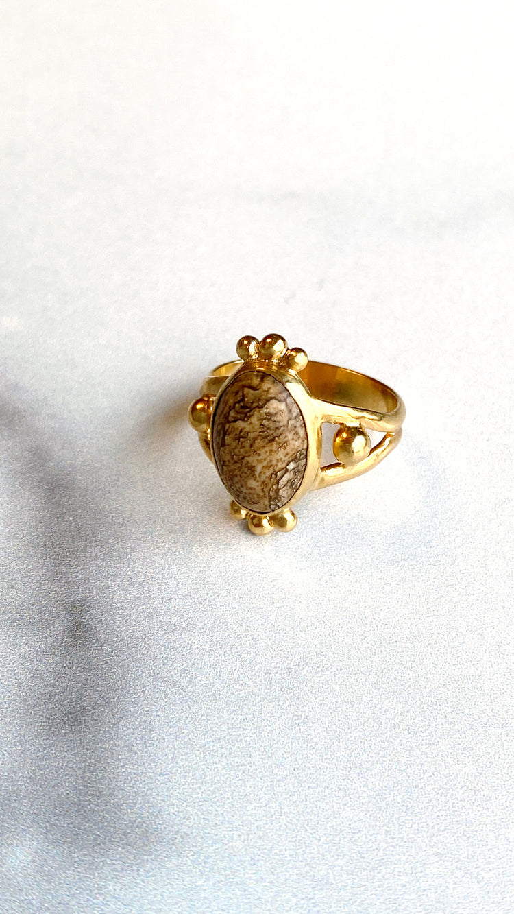 Royalty Ring in Brown Jasper // One-of-a-Kind