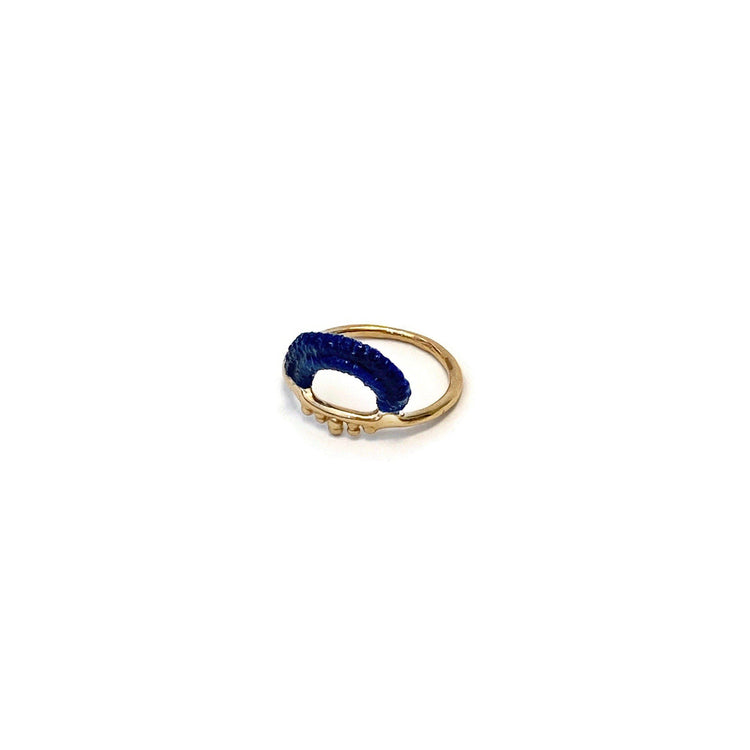 Baras Ring // Midnight Blue-Rings-Twyla Dill-4.5-14kt Gold-Plated-Seattle Jewelry-Handmade Jewelry-Seattle Jeweler-Twyla Dill