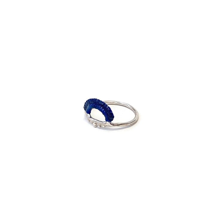 Baras Ring // Midnight Blue-Rings-Twyla Dill-4.5-Sterling Silver-Seattle Jewelry-Handmade Jewelry-Seattle Jeweler-Twyla Dill