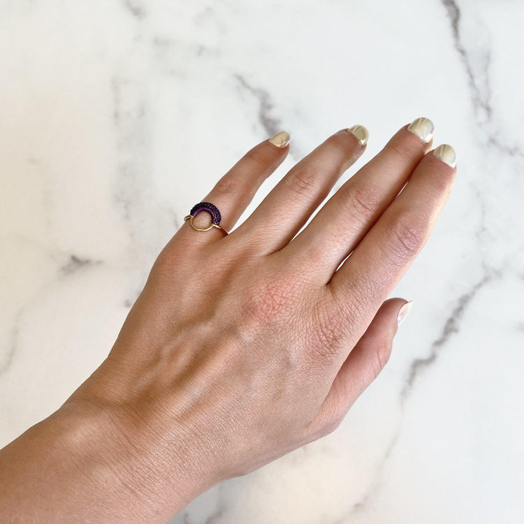 Ember Ring // Lavender-Rings-Twyla Dill-3-14kt Gold-Plated-Seattle Jewelry-Handmade Jewelry-Seattle Jeweler-Twyla Dill