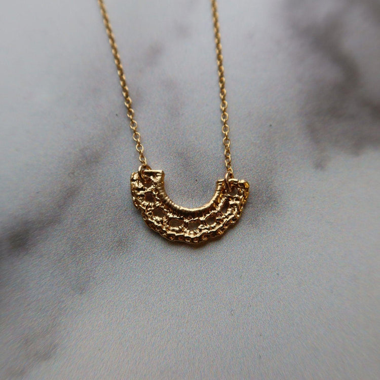 Lace Halo Necklace // Limited Edition-Necklaces-Twyla Dill-14kt Gold Vermeil-Seattle Jewelry-Handmade Jewelry-Seattle Jeweler-Twyla Dill