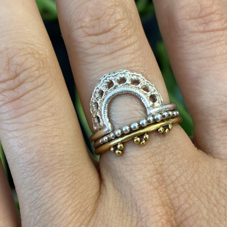 Lace Halo Ring // Silver or Gold Lace Ring-Rings-Twyla Dill-3.5-Sterling Silver-Seattle Jewelry-Handmade Jewelry-Seattle Jeweler-Twyla Dill