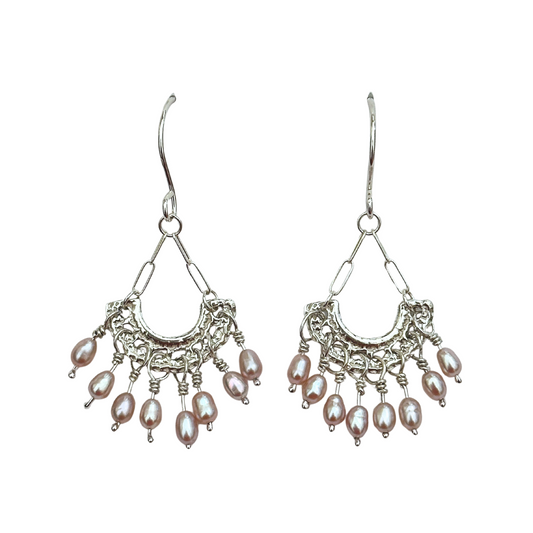 Monica Pearl Chandelier Earrings