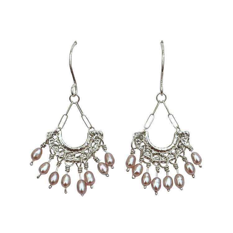 Monica Pearl Chandelier Earrings