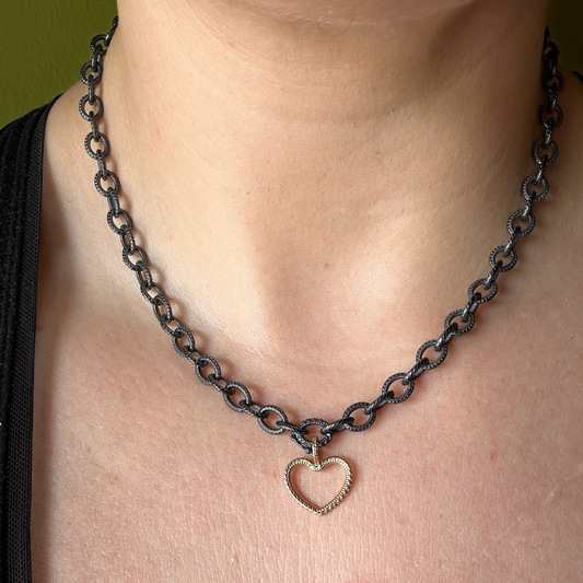 Heather Heart Charm