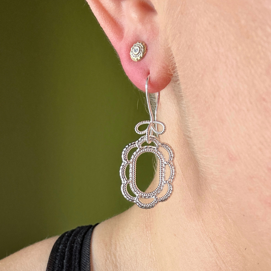 Small Laurel Hoops