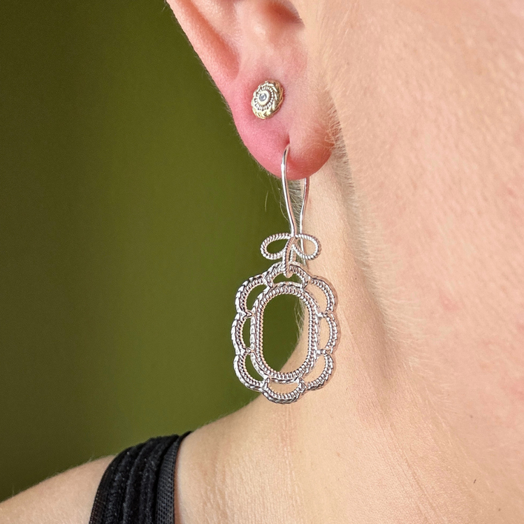 Small Laurel Hoops