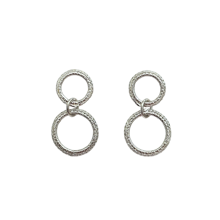 Double Circle Drop Earrings