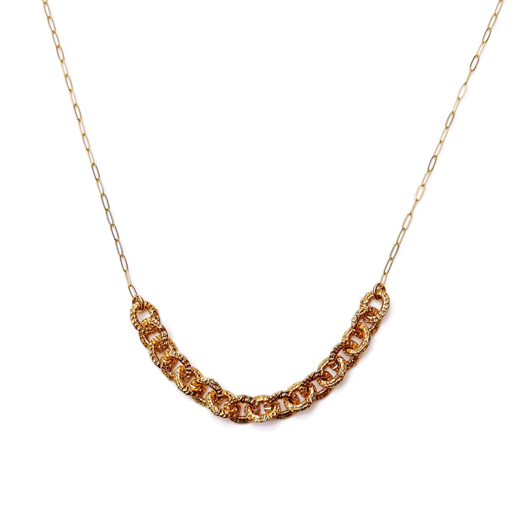 Gina Half Chain Necklace - Solid Gold