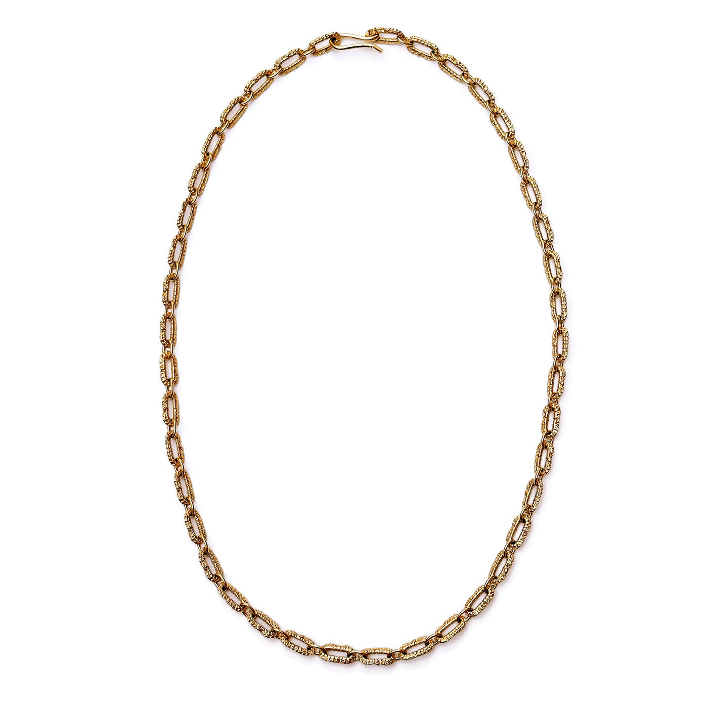 Taylor Paperclip Chain Necklace - Solid Gold