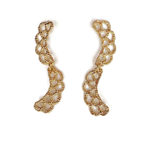 Melanie Statement Earrings - Solid Gold