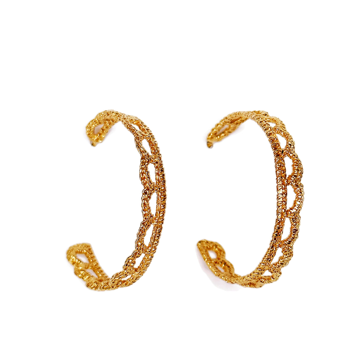 Large Rachael Hoops - Solid Gold