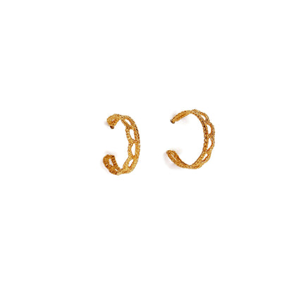 Small Rachael Hoops - Solid Gold