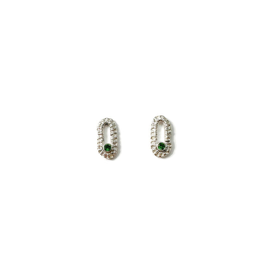 Abbi Studs in Silver + Gemstones