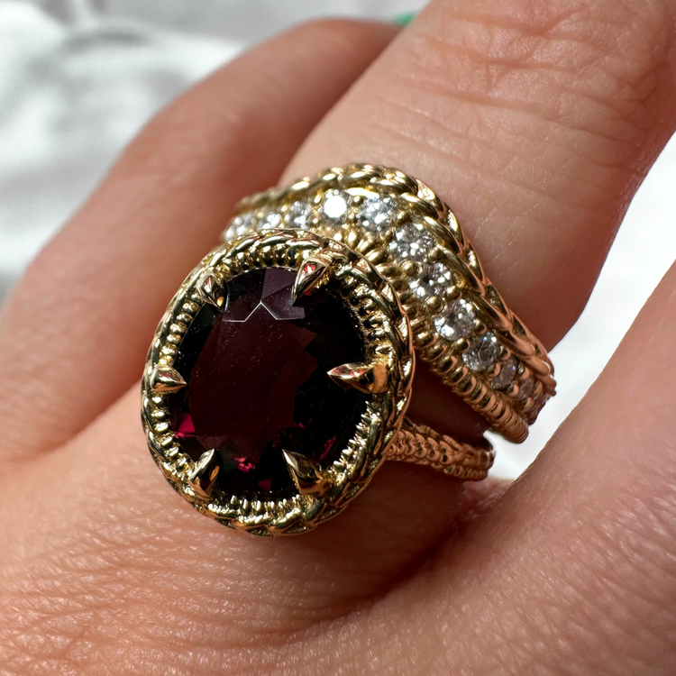 Tourmaline Tannya Solitaire // 10kt Recycled Gold
