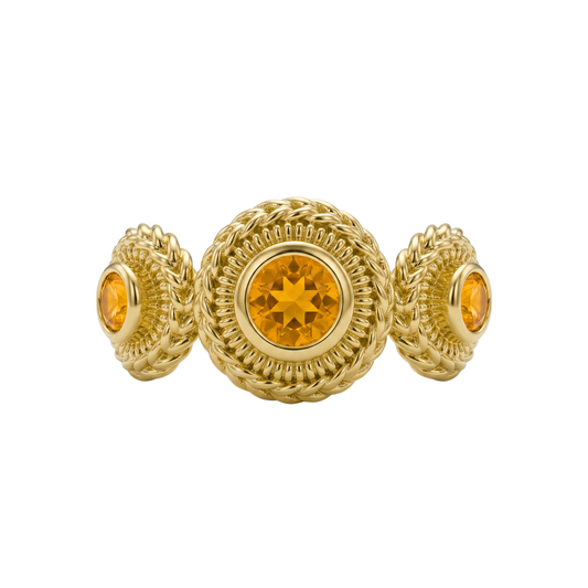 Spessartite Garnet Ariel Ring // 14kt Fairmined Gold