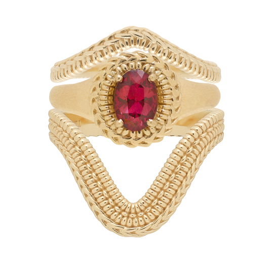 Nancianna Rhodolite Garnet Solitaire