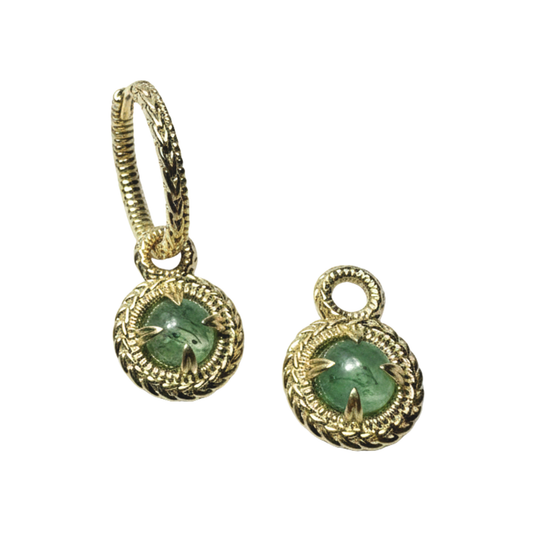 Mimosa Hoop Charm - Gold & Aventurine