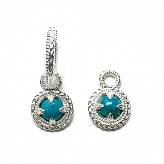 Mimosa Hoop Charm - Sterling Silver