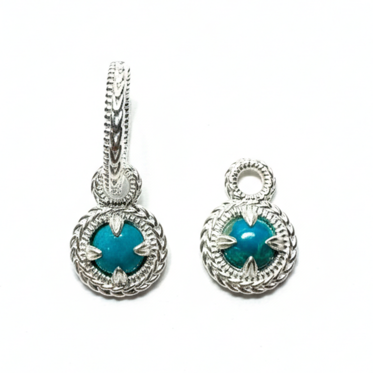 Mimosa Hoop Charm - Sterling Silver