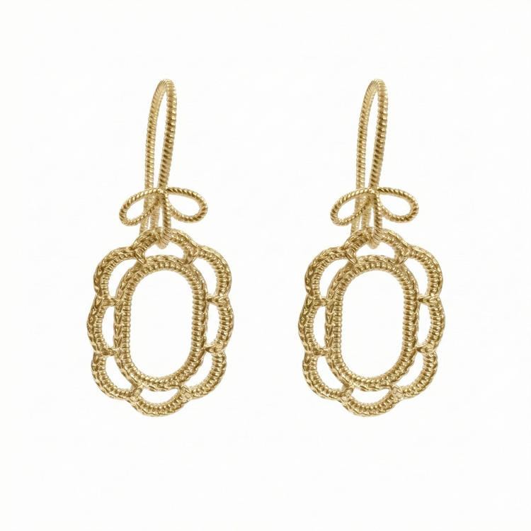 Small Laurel Hoops