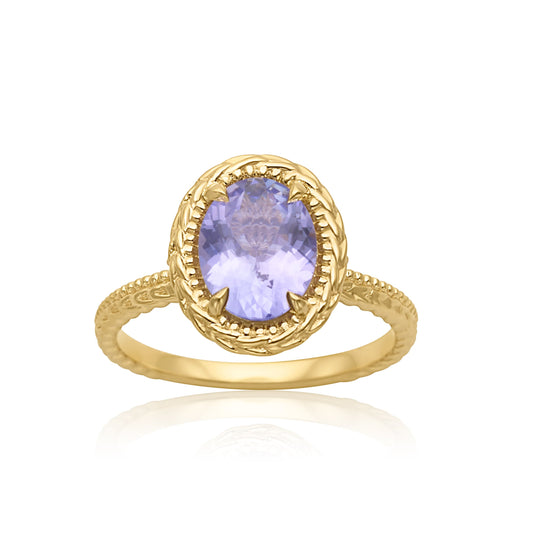 Tanzanite Adri Solitaire // 10kt Recycled Gold