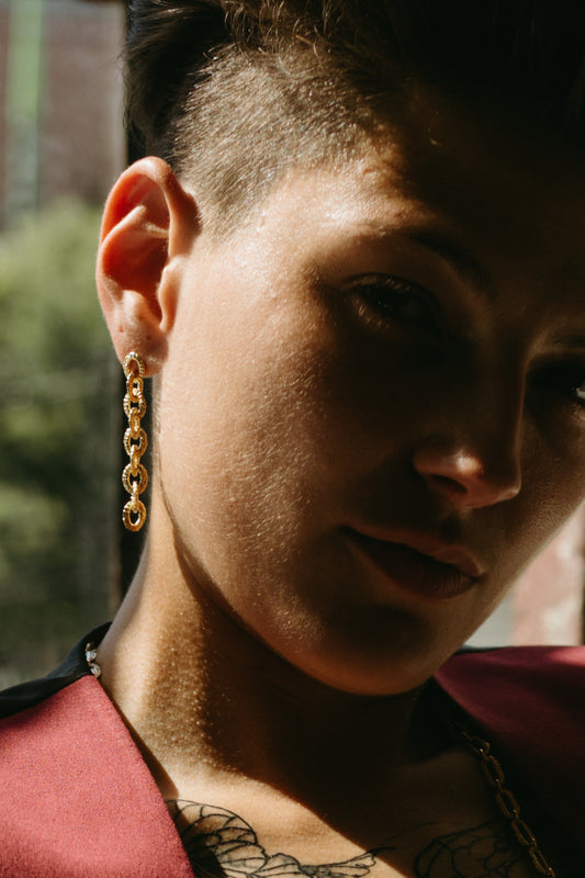 Gina Long Chain Earrings