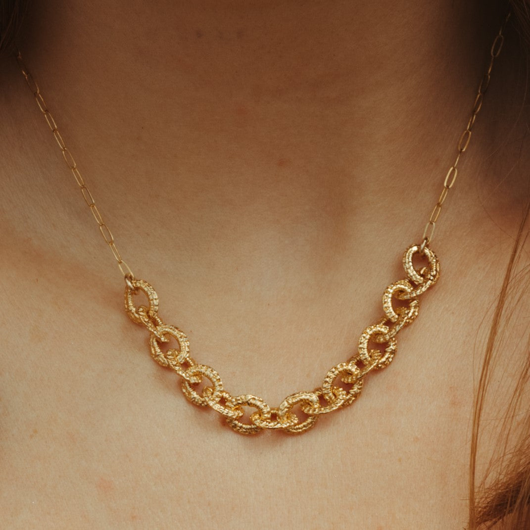 Gina Half Chain Necklace - Solid Gold
