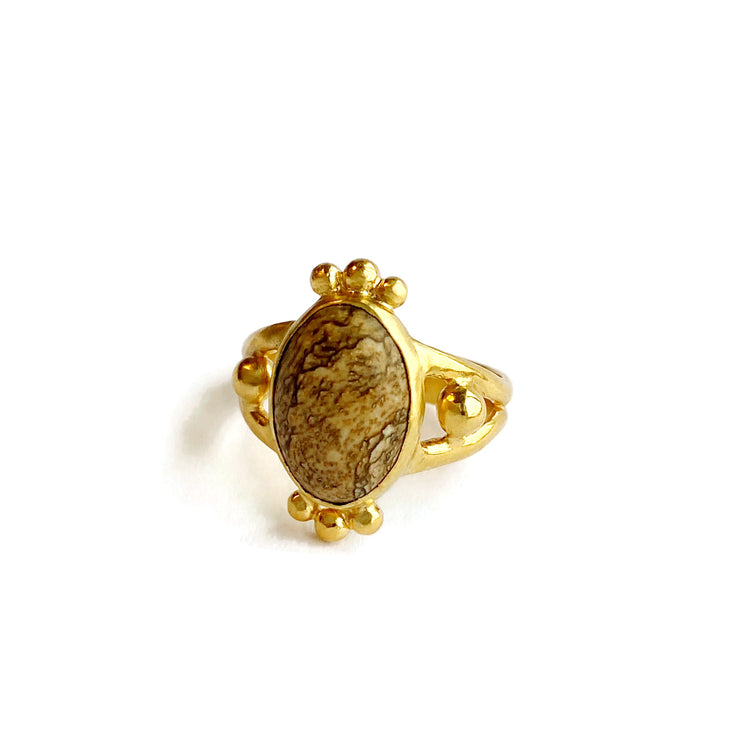 Royalty Ring in Brown Jasper // One-of-a-Kind