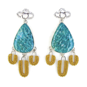 Amazonite Chandelier Earrings // One-of-a-Kind-Earrings-Twyla Dill-Seattle Jewelry-Handmade Jewelry-Seattle Jeweler-Twyla Dill