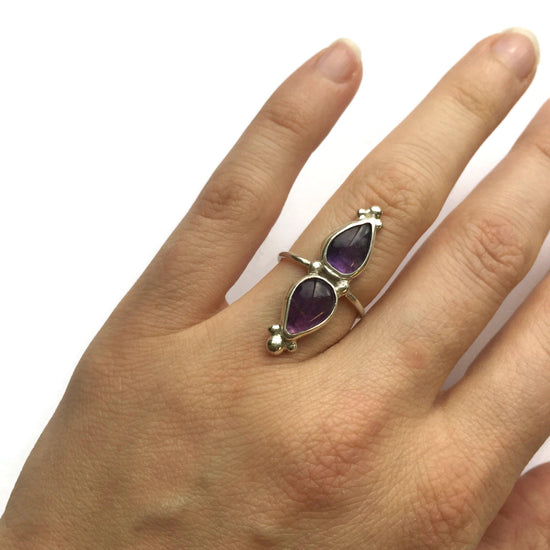 Amethyst Arrow Ring Size 6.25 // One-of-a-Kind-Rings-Twyla Dill-Seattle Jewelry-Handmade Jewelry-Seattle Jeweler-Twyla Dill