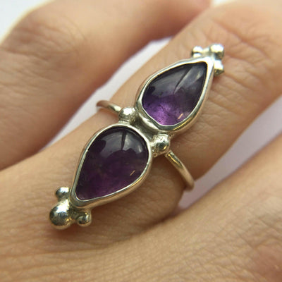 Amethyst Arrow Ring Size 6.25 // One-of-a-Kind-Rings-Twyla Dill-Seattle Jewelry-Handmade Jewelry-Seattle Jeweler-Twyla Dill