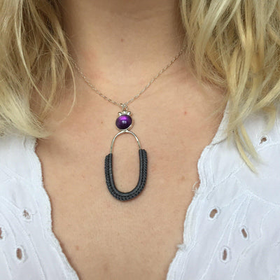 Amethyst Royal Oval Necklace // One-of-a-Kind-Necklaces-Twyla Dill-Seattle Jewelry-Handmade Jewelry-Seattle Jeweler-Twyla Dill