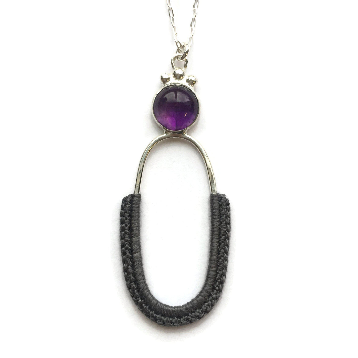 Amethyst Royal Oval Necklace // One-of-a-Kind-Necklaces-Twyla Dill-Seattle Jewelry-Handmade Jewelry-Seattle Jeweler-Twyla Dill