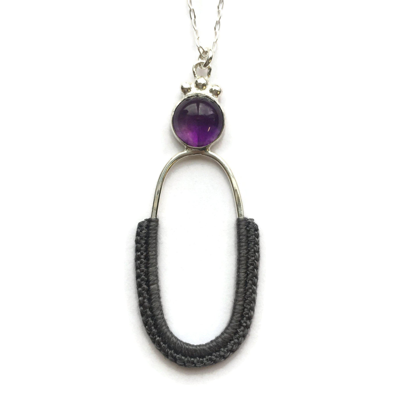 Amethyst Royal Oval Necklace // One-of-a-Kind-Necklaces-Twyla Dill-Seattle Jewelry-Handmade Jewelry-Seattle Jeweler-Twyla Dill