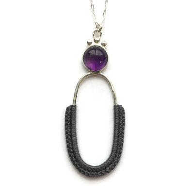 Amethyst Royal Oval Necklace // One-of-a-Kind-Necklaces-Twyla Dill-Seattle Jewelry-Handmade Jewelry-Seattle Jeweler-Twyla Dill
