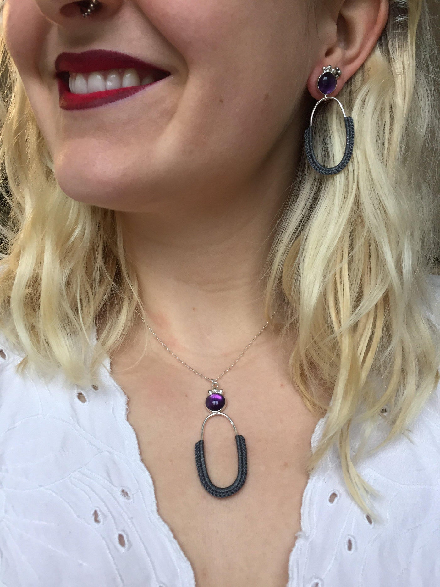 Amethyst Royal Oval Necklace // One-of-a-Kind-Necklaces-Twyla Dill-Seattle Jewelry-Handmade Jewelry-Seattle Jeweler-Twyla Dill