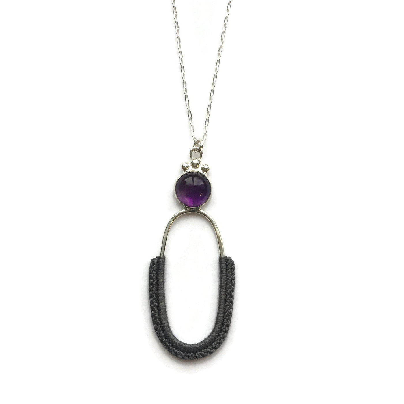 Amethyst Royal Oval Necklace // One-of-a-Kind-Necklaces-Twyla Dill-Seattle Jewelry-Handmade Jewelry-Seattle Jeweler-Twyla Dill