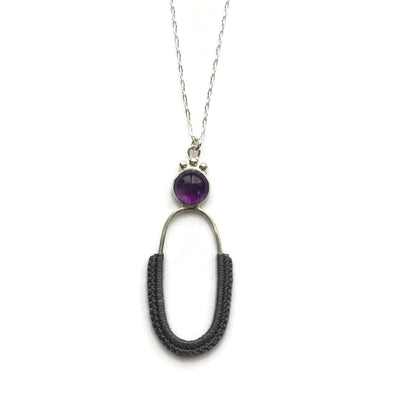 Amethyst Royal Oval Necklace // One-of-a-Kind-Necklaces-Twyla Dill-Seattle Jewelry-Handmade Jewelry-Seattle Jeweler-Twyla Dill