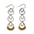 Athra Earrings // Three Tier Drop Metal & Lace Earrings-Earrings-Twyla Dill-Sterling Silver-Mustard-Seattle Jewelry-Handmade Jewelry-Seattle Jeweler-Twyla Dill