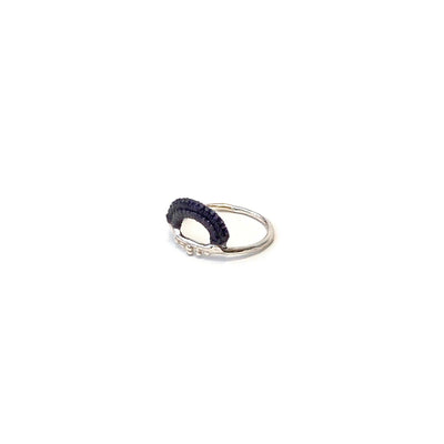 Baras Ring // Dark Grey-Rings-Twyla Dill-3-Sterling Silver-Seattle Jewelry-Handmade Jewelry-Seattle Jeweler-Twyla Dill